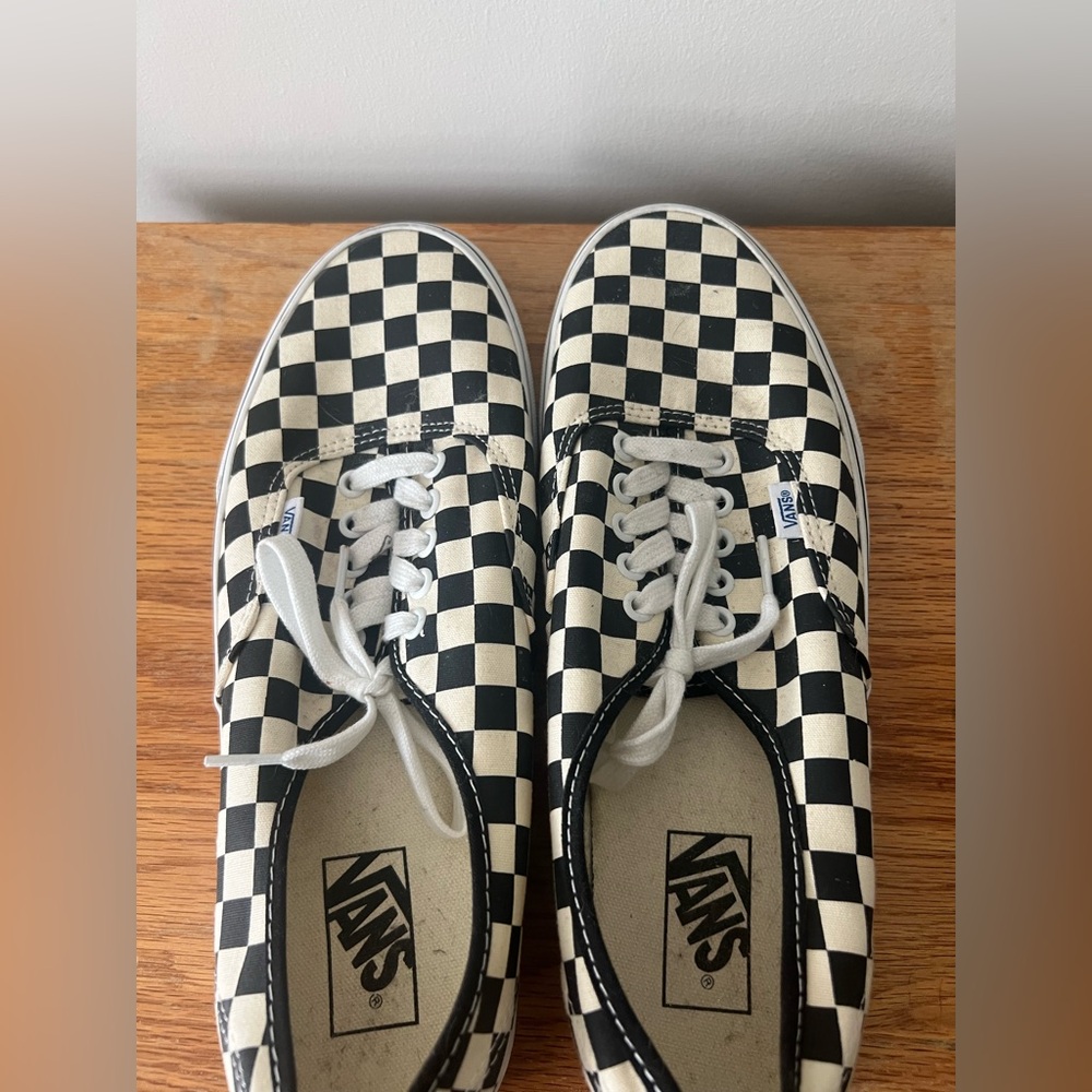 Vans Classic Checkerboard Sneakers in Black and White